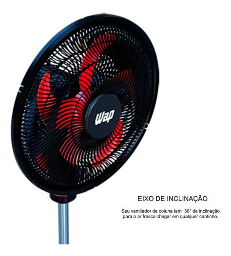 Ventilador De Coluna Rajada Turbo Vermelho W130 110v Wap Mercado