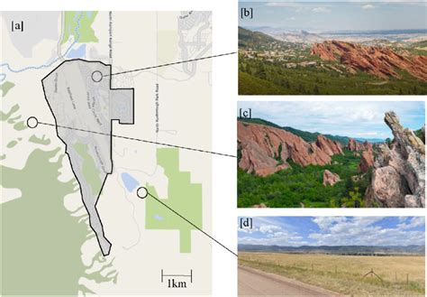 A map of Roxborough Park (populated area highlighted with grey) with ...