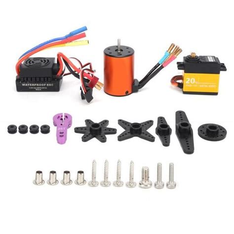 Fdit 3650 3100KV Moteur Brushless ESC Ensemble Combo Kit Servomoteur