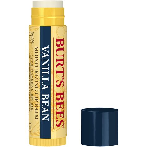 Burts Bees 100 Natural Moisturizing Lip Balm With Beeswax Vanilla Bean 1 Tube