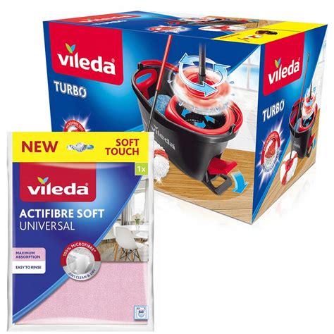 Vileda Mop Obrotowy Easy Wring And Clean Turbo Actifibre Soft Gratis