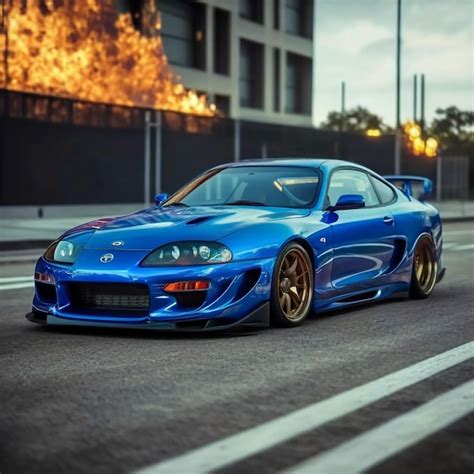 Um Carro Toyota Supra Mk Em Uma Estrada Foto Premium