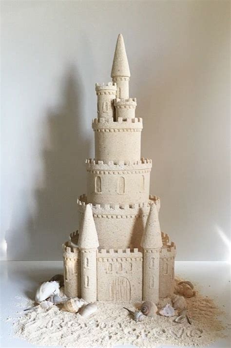 Pin By Larissa Machado On Party Ideas Sandcastle Wedding Beach Cakes