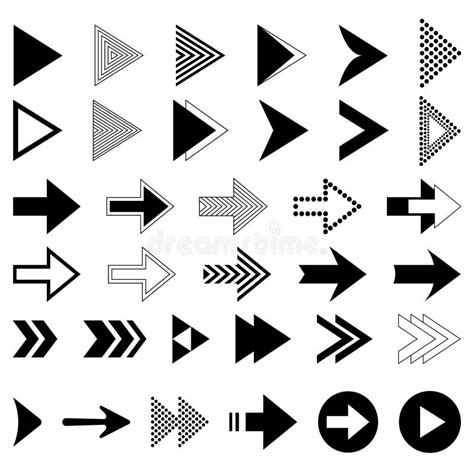 Big Set Of Black Arrow Icons Concept Of Black Arrows For Design Stock