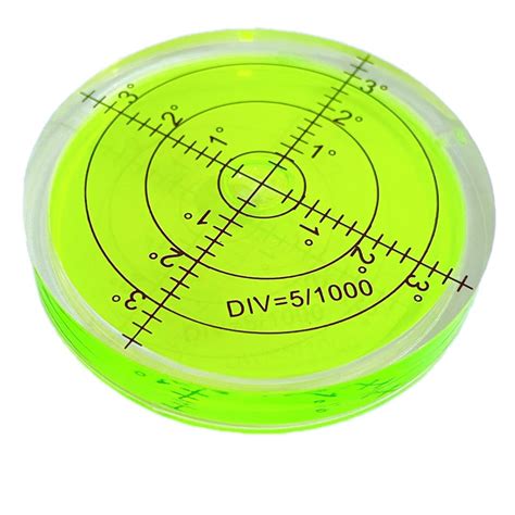 Buy Circular Bubble Spirit Levels 66x10mm Degree Marked Surface Round