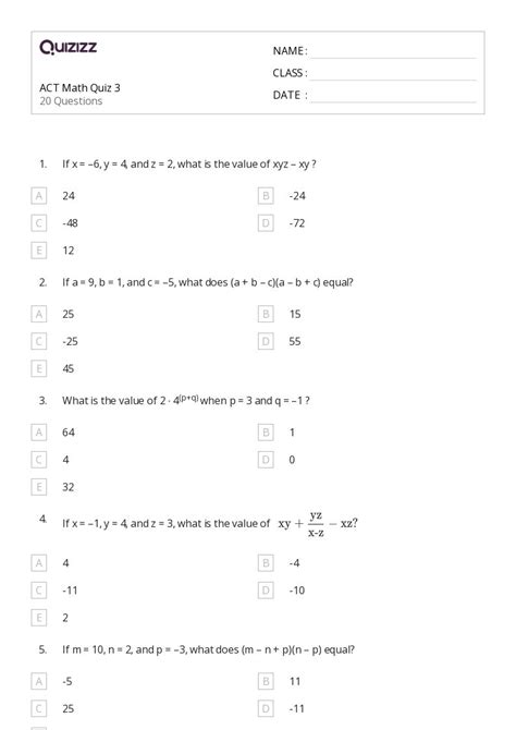 50+ Math worksheets for Grade 11 on Quizizz | Free & Printable