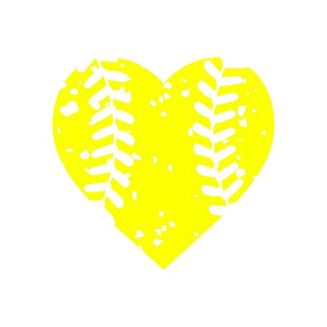 Softball Heart SVG, Softball Heart, Softball Heart Png, Softball Heart ...