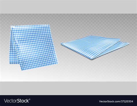 Kitchen Towel Or Tablecloth With Chequered Print Vector Image