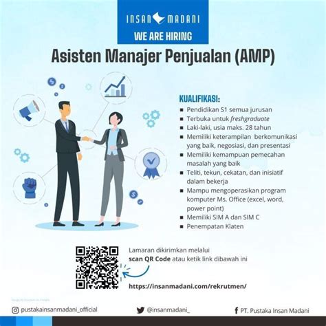 Lowongan Kerja Asisten Manajer Penjualan Auditor Internal Ai