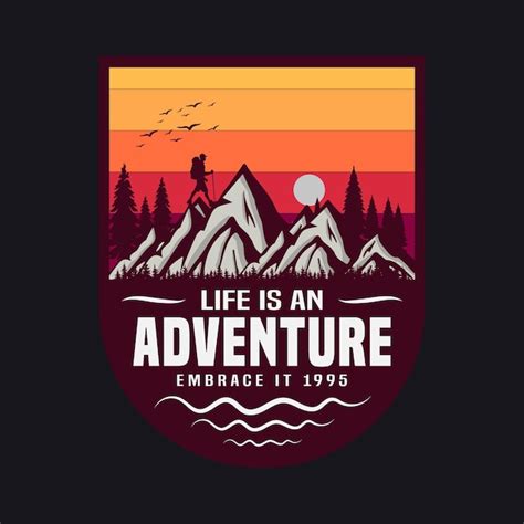 Paisaje Monta A Aventura Retro Vintage Camiseta Dise O Vector