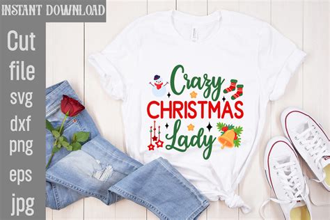 Crazy Christmas Lady Svg Cut File Graphic By Simacrafts · Creative Fabrica