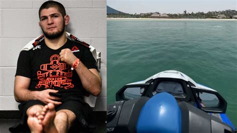 Khabib enjoying the waters of Dubai on a thrilling jetski ride