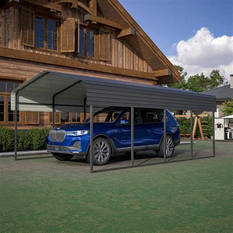 Thanaddo 13 Ft W X 20 Ft D X 9 Ft H Galvanized Steel Carport Car