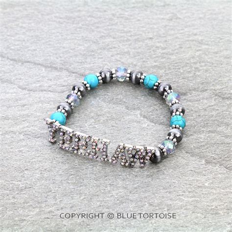 Western Yee Haw” Multi Bead Stretch Bracelet Bluetortoisewholesale