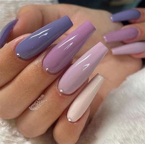 Pin by Elen Andre on Балерина Purple acrylic nails Stylish nails