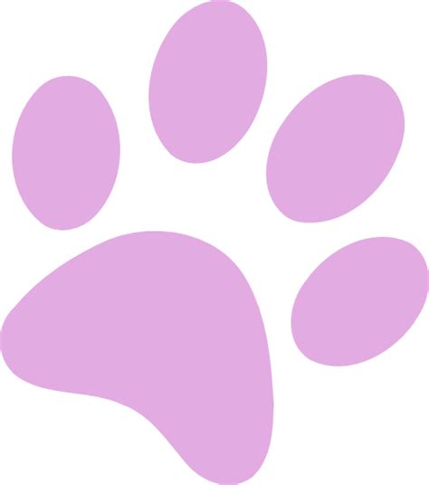 Light Pink Paw Print Clip Art at Clker.com - vector clip art online ...