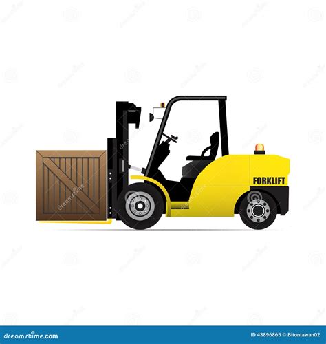 Forklift Vector Stock Vector Image 43896865