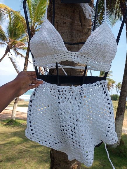 Conjunto De Crochê Croped Mas Shortinho Elo7 Produtos Especiais