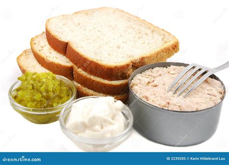 Tuna Sandwich Ingredients stock image. Image of canned - 2239205