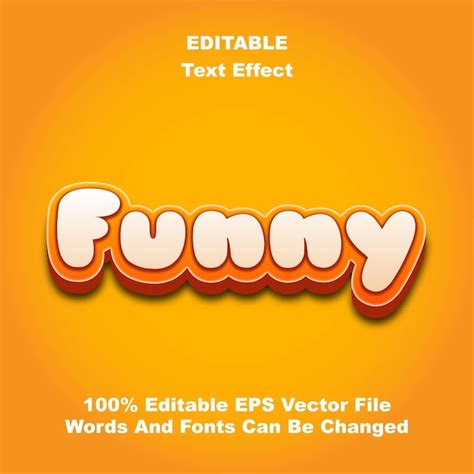 Premium Vector Editable Funny Text Effect Easy To Edit