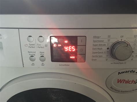 We Have A Bosch Excel Washing Machine It Appears That Somehow The