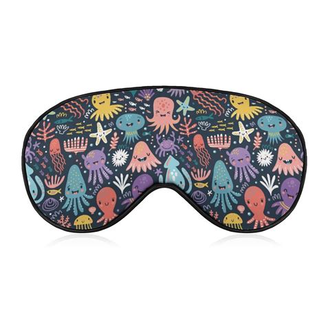 Octopus Funny Sleep Mask Eye Cover | Adjustable Strap for Sleeping ...