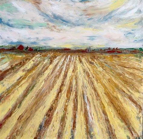 Dream Fields Midwest Farm Painting by Patty Donoghue | Saatchi Art