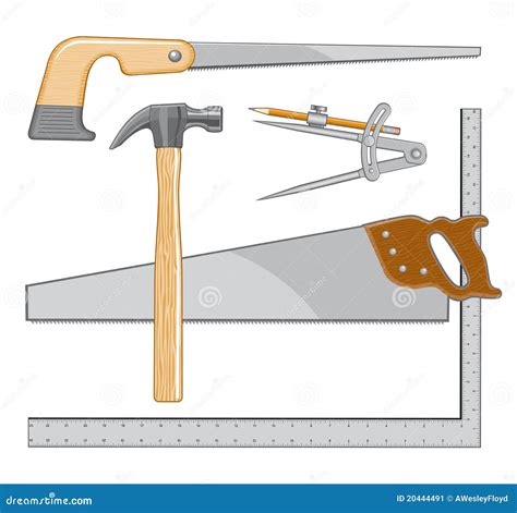 Carpenter Tools Logo Stock Vector Illustration Of Square 20444491