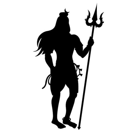 Premium Vector Happy Maha Shivratri Silhouette Of Lord Shankar With