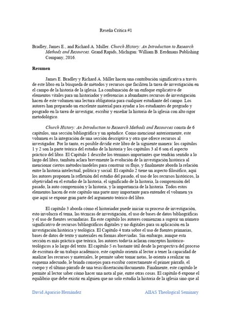 Ejemplo Reseña Crítica Libro Pdf Libros Autor