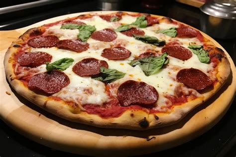 Premium Photo Healthy Pepperoni Pizza Recipe