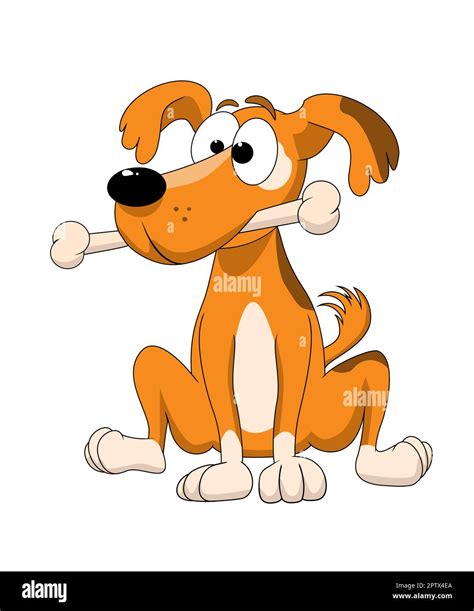 Dog With Bone In Mouth Stock Vector Image And Art Alamy