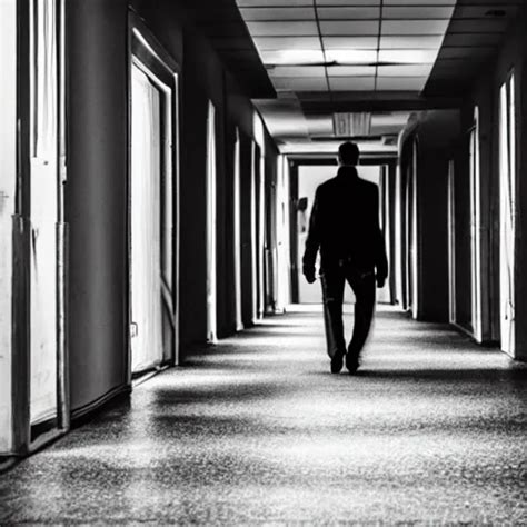 A Man Walking Down A Disintegrating Hallway Stable Diffusion Openart