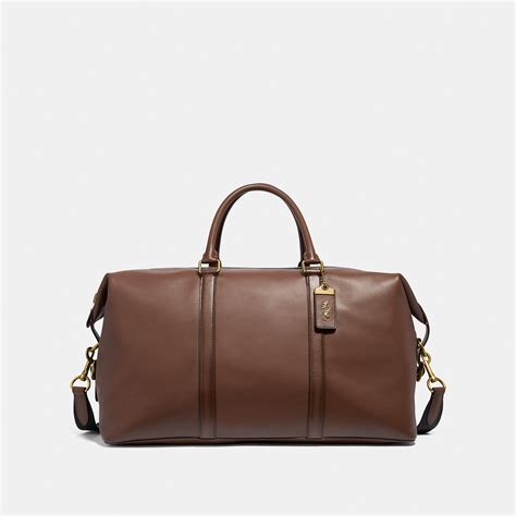 Metropolitan Duffle 52 Leather Bag In Black Black Copper Coach Duffle