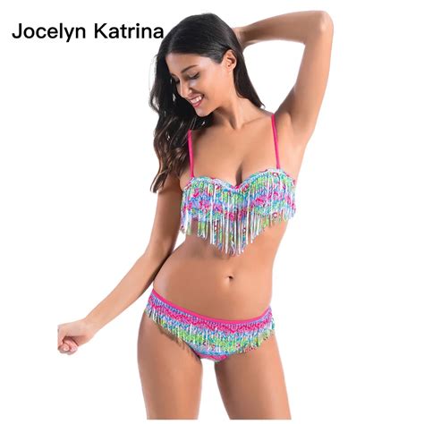 Jocelyn Katrina Sexy Bandage Bikini Solid Patchwork Women Swimwear