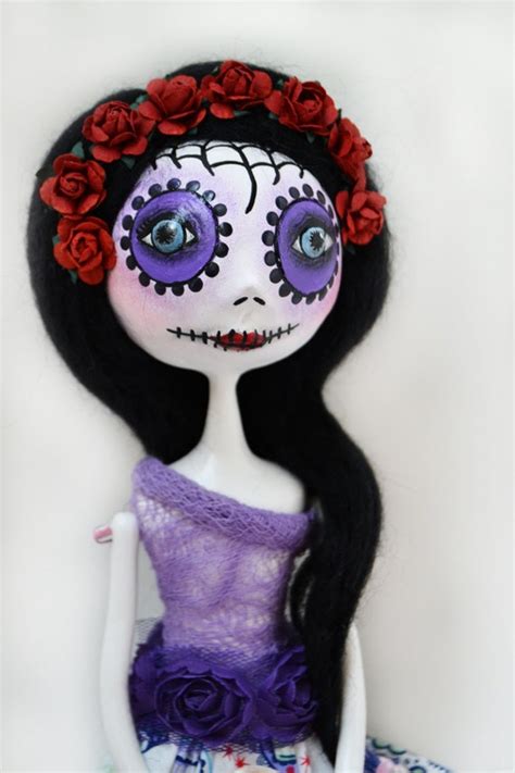 Custom Art Doll Day Of The Dead Doll Dia De Los Muertos Etsy