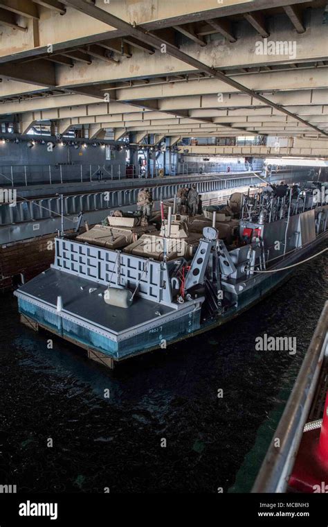 OCEAN March 28 2018 Landing Craft Utility LCU 1680 Attached To