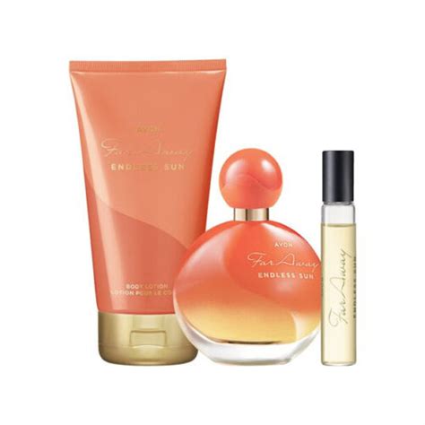 Avon Far Away Endless Sun Gift Set Edp Ml Boxed Sealed Purse Spry