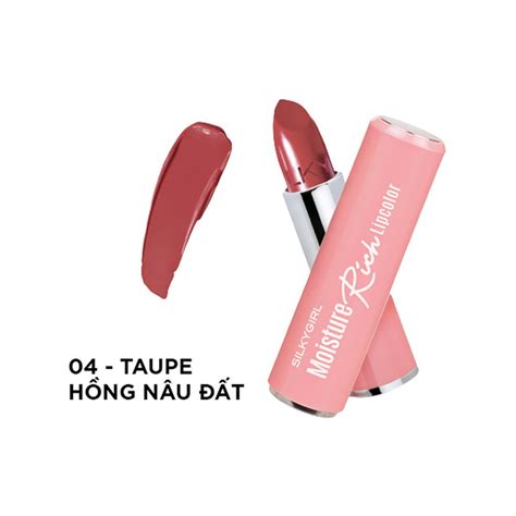 SON THỎI MÀU NHIỀU DƯỠNG SILKYGIRL MOISTURE RICH LIPCOLOR 04 TAUPE 3 2