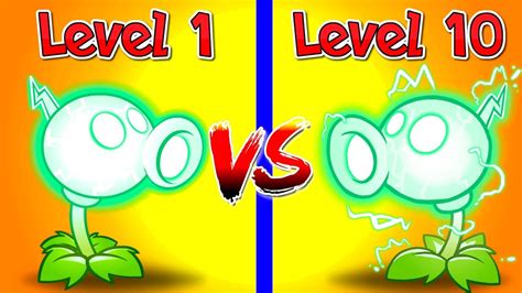 Plants Vs Zombies 2 Electric Pea Level 1 Vs Max 10 Plantas Contra