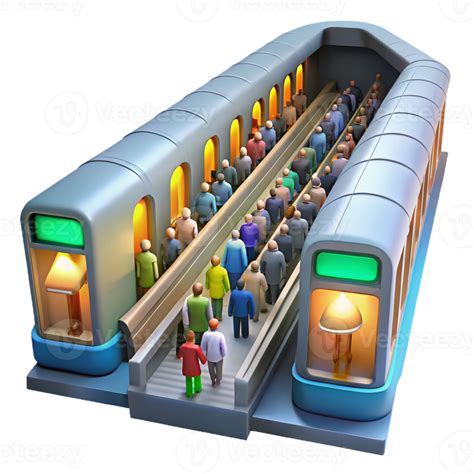 beautiful minimalist A crowded subway platform during rush hour, harsh