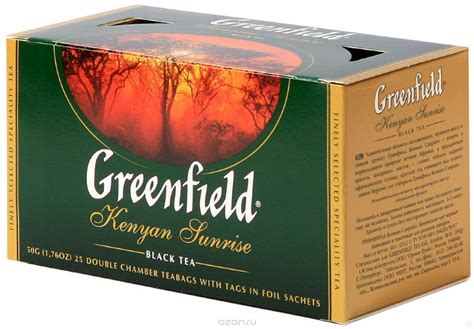 Greenfield Kenyan Sunrise Black Tea Bags 25pcs