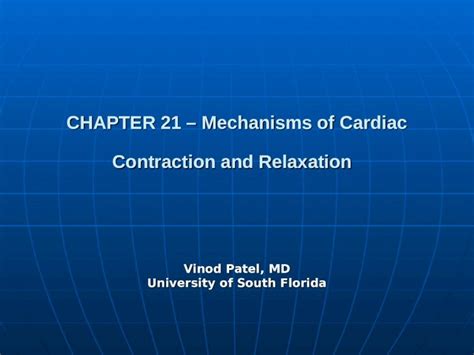 Ppt Chapter Mechanisms Of Cardiac Contraction And Dokumen Tips