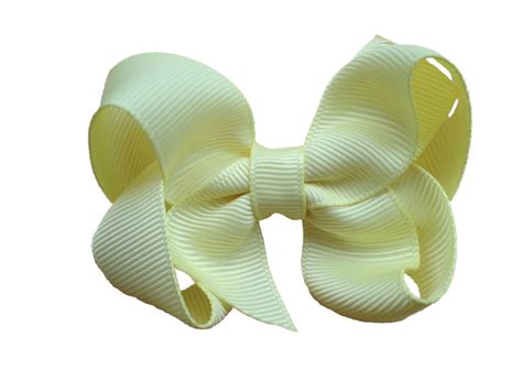 Light Yellow Hair Bow Light Yellow Bow By Browneyedbowtique