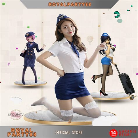 Jual Baju Seragam Model Cosplay Pramugari Sexy Lengkap Dengan Rok