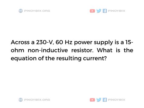 Solution: What is the equation of the resulting current?