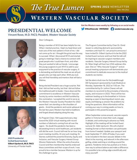 Spring 2022 Western Vascular Society Wvs