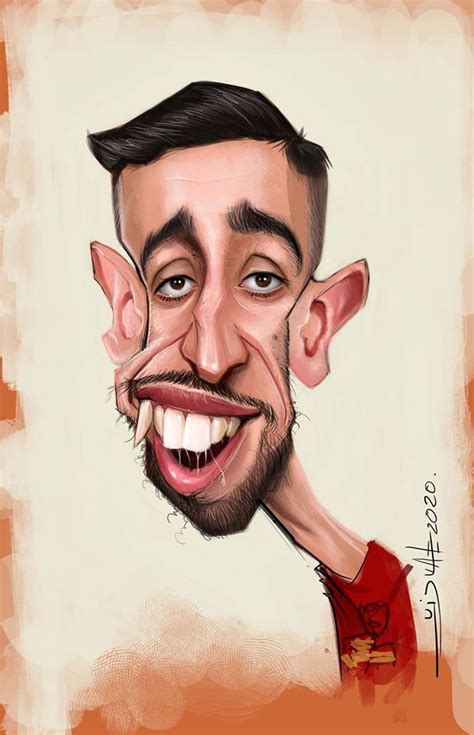 A Caricature Of A Smiling Man With His Mouth Open