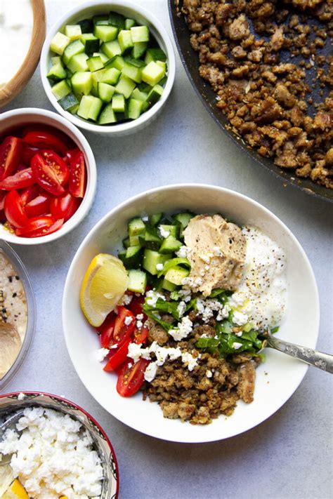 Ground Turkey Meal Prep Mediterranean Turkey Bowl Perrys Plate