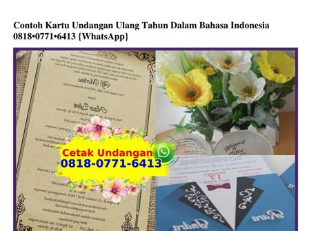 cara membuat kartu undangan ulang tahun bahasa inggris 2
